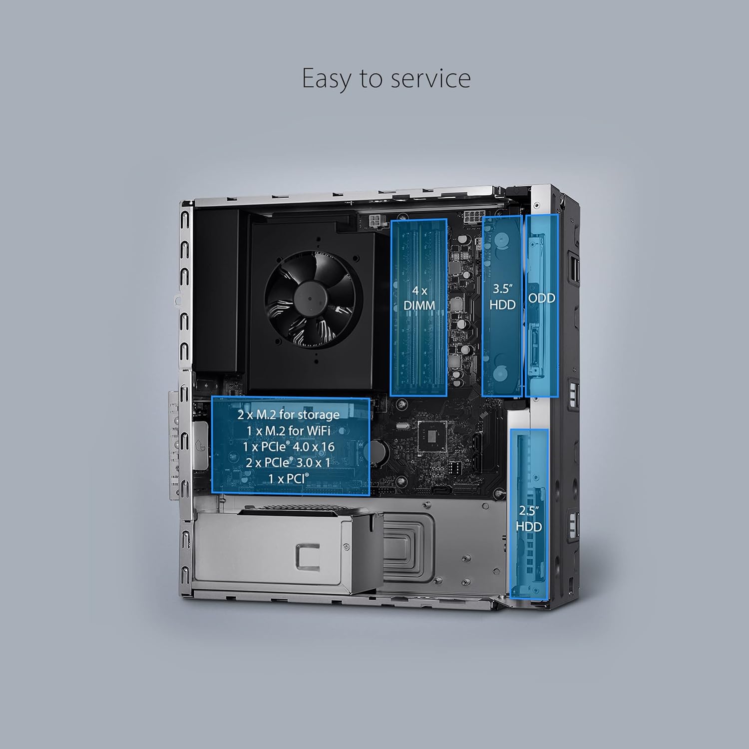 ASUS ExpertCenter D700SC Internal Components Diagram
