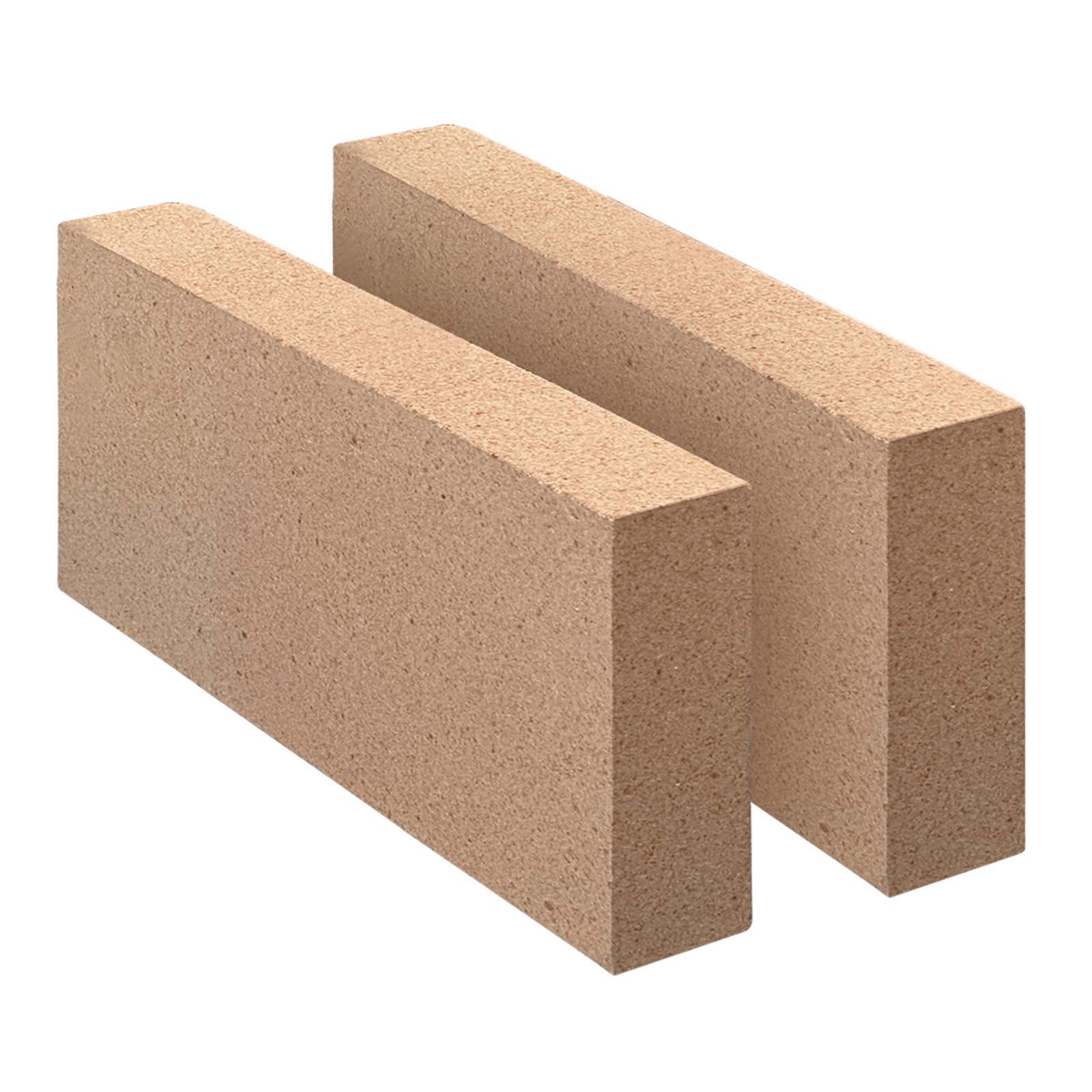 Fire Bricks, Woodstove Firebricks, Size 9″ x 4-1/2″ x 1-1/4″, 2-Pack, Insulating Fire Bricks, 1.25" Thick Clay Firebricks Replacement for Wood Stoves, Fireplaces, Fire Pit, Kiln, Pizza Oven