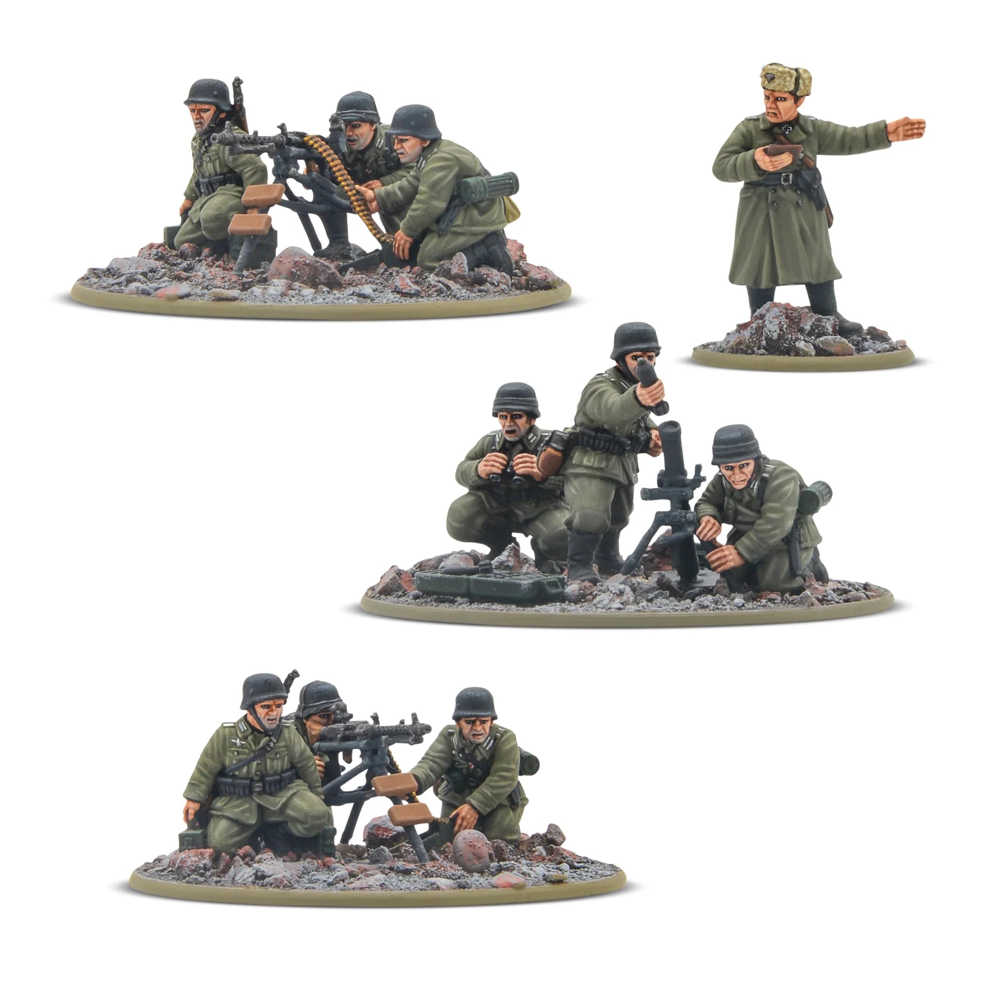Warlord Games German Army Veteran Heavy Weapons Platoon 28mm Scale Resin Miniatures for Bolt Action Highly Detailed World War 2 Miniatures - Image 2