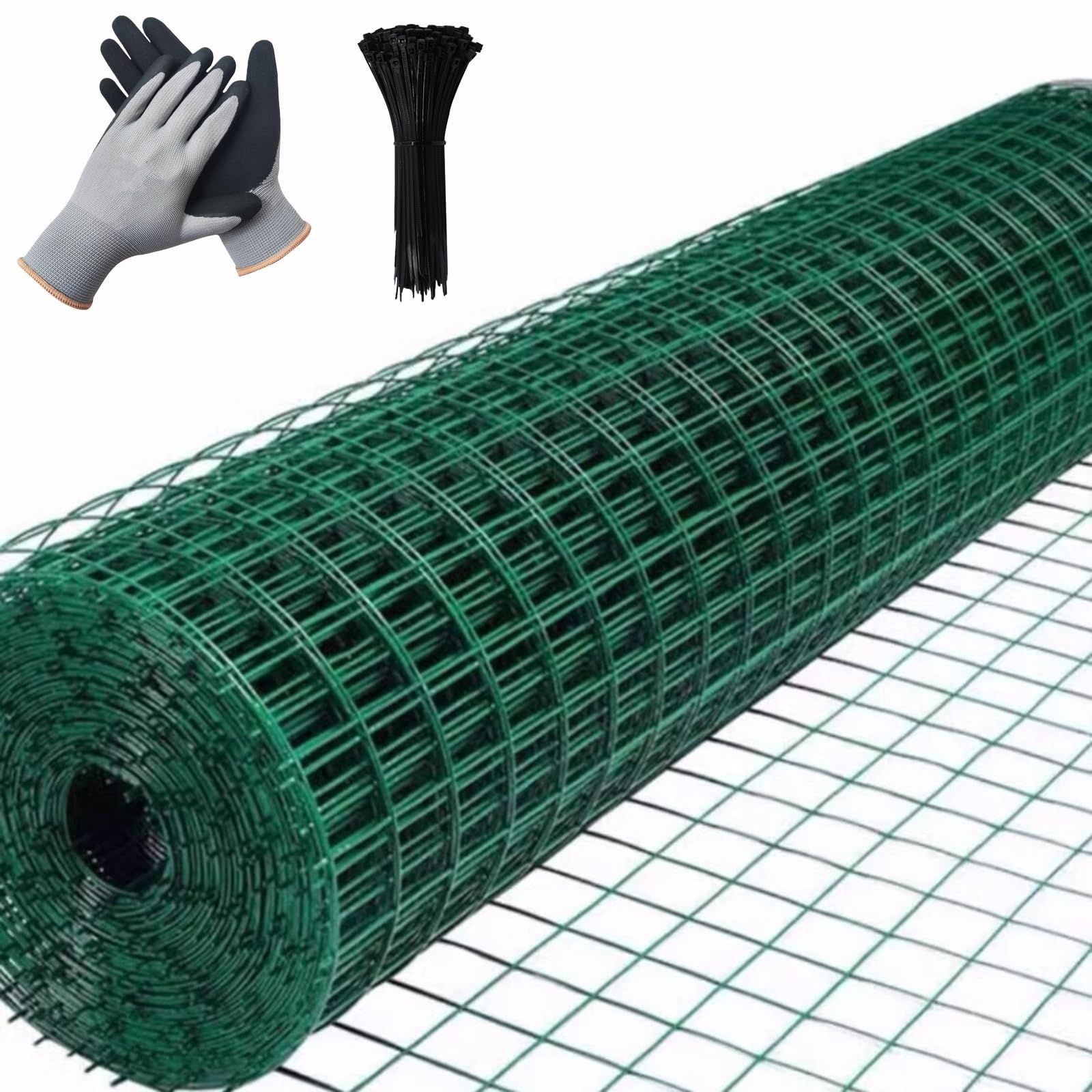 Rolka Siatki Spawanej Powlekanej PVC - Trwała Siatka Ogrodzeniowa do Ochrony Drobiu i Roślin Długość 30 m(1x30m,2mm)