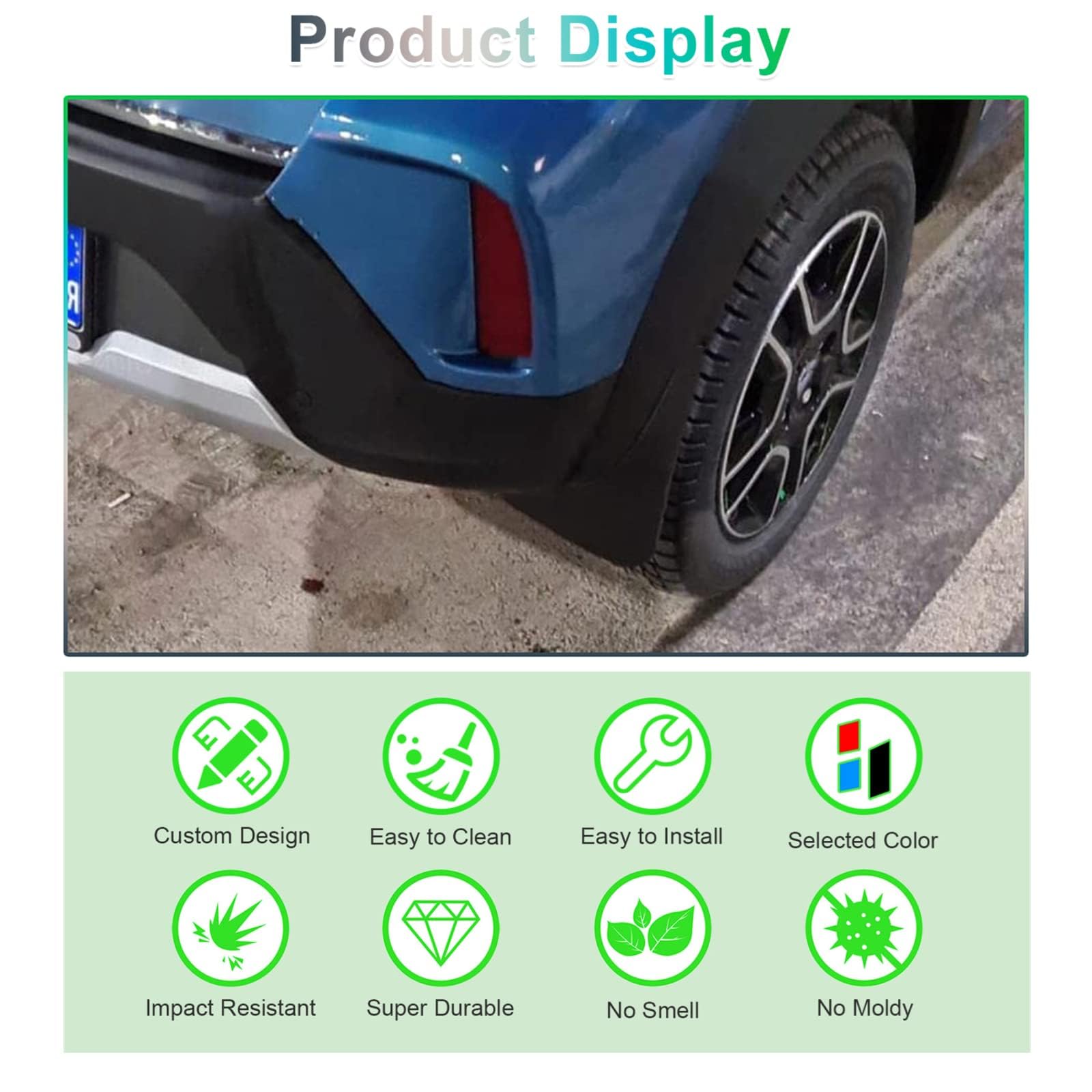 Bavettes De Protection Pour Dacia Spring électrique 2021-2023 - Garde-boue Avant/arrière, Noir, Kit De 4 Pièces