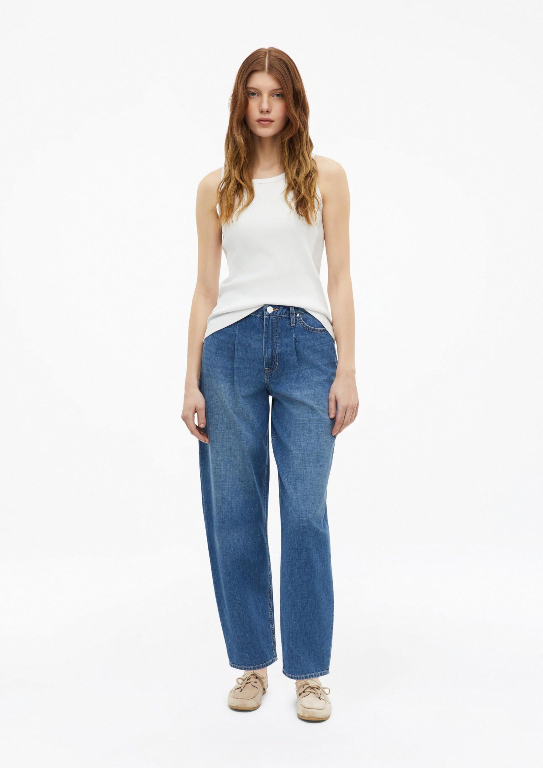 s.Oliver Damen Ankle Jeans, Barrel Leg Ankle-Jeans/Regular Fit/High Rise/Barrel Leg