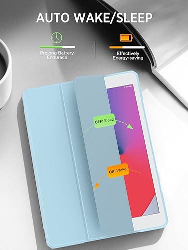 Miniatura 3 de MoKo Funda compatible con iPad de 987 generación con soporte para lápices 202120202019 funda transparente para iPad de 102 pulgadas con esquina