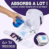 Vista 69 de Pet Soft Washable Female Diapers (3 Pack) Female Dog Diapers, Comfort Reusable Doggy Diaper for Girl Dog in Period Heat (Sprightly, XS)