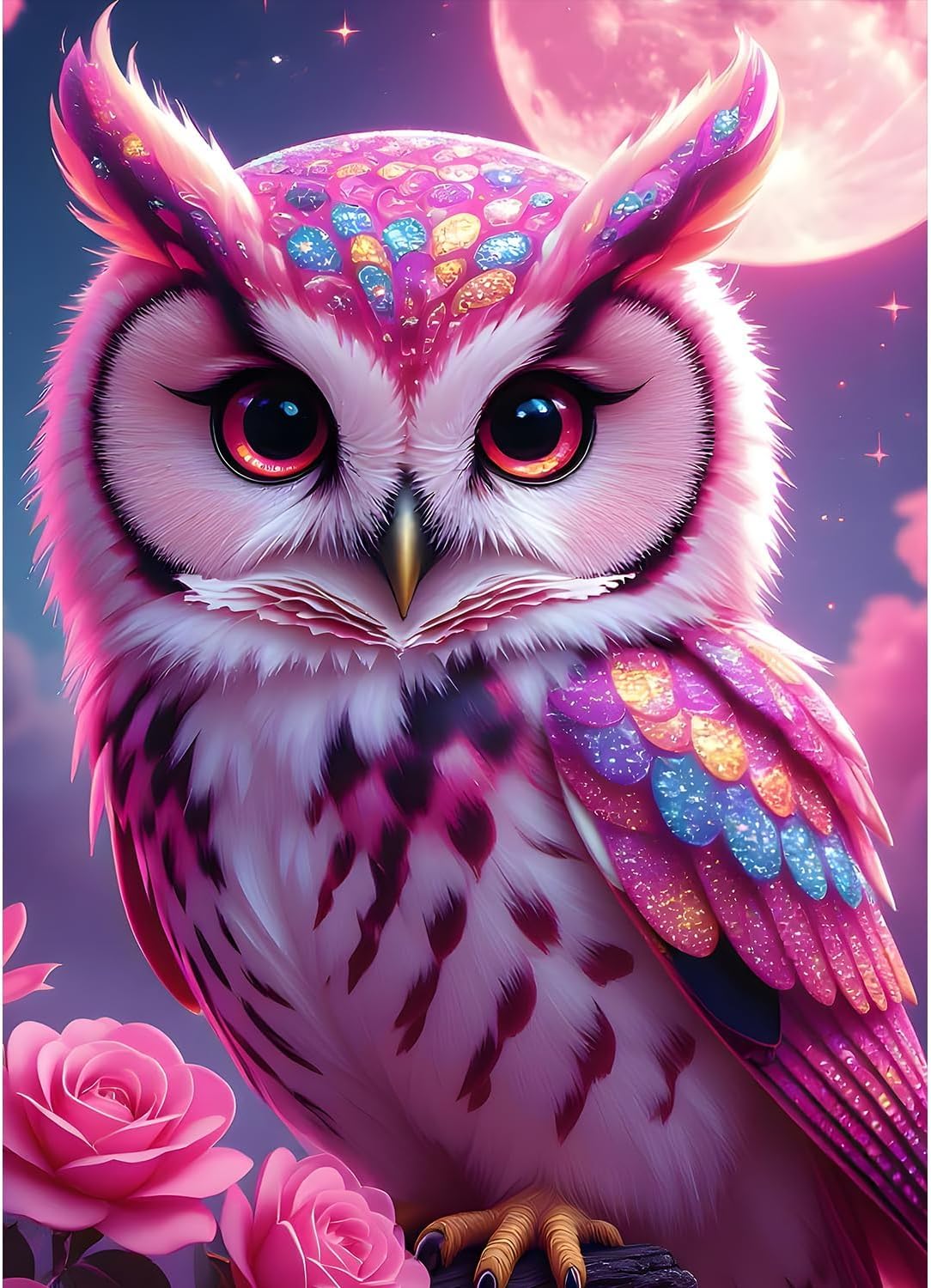 FanZheZhe Stamped Cross Stitch Kits for Adults Tapestry Kits for Adults Cross Stitch Kits Cross Stitch Kitscross Stitch Counted Cross Stitch Kits Owl 11Ct50X70Cm