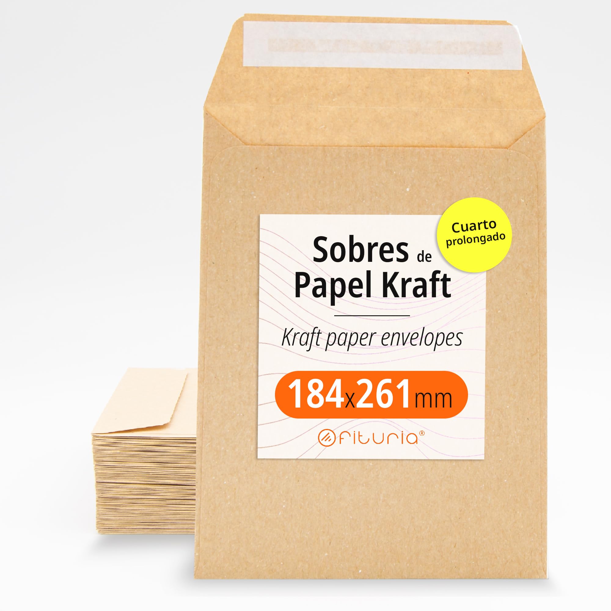 Buste Carta Kraft 100 Pezzi - Grammatura 110 G/m², Per Inviti E