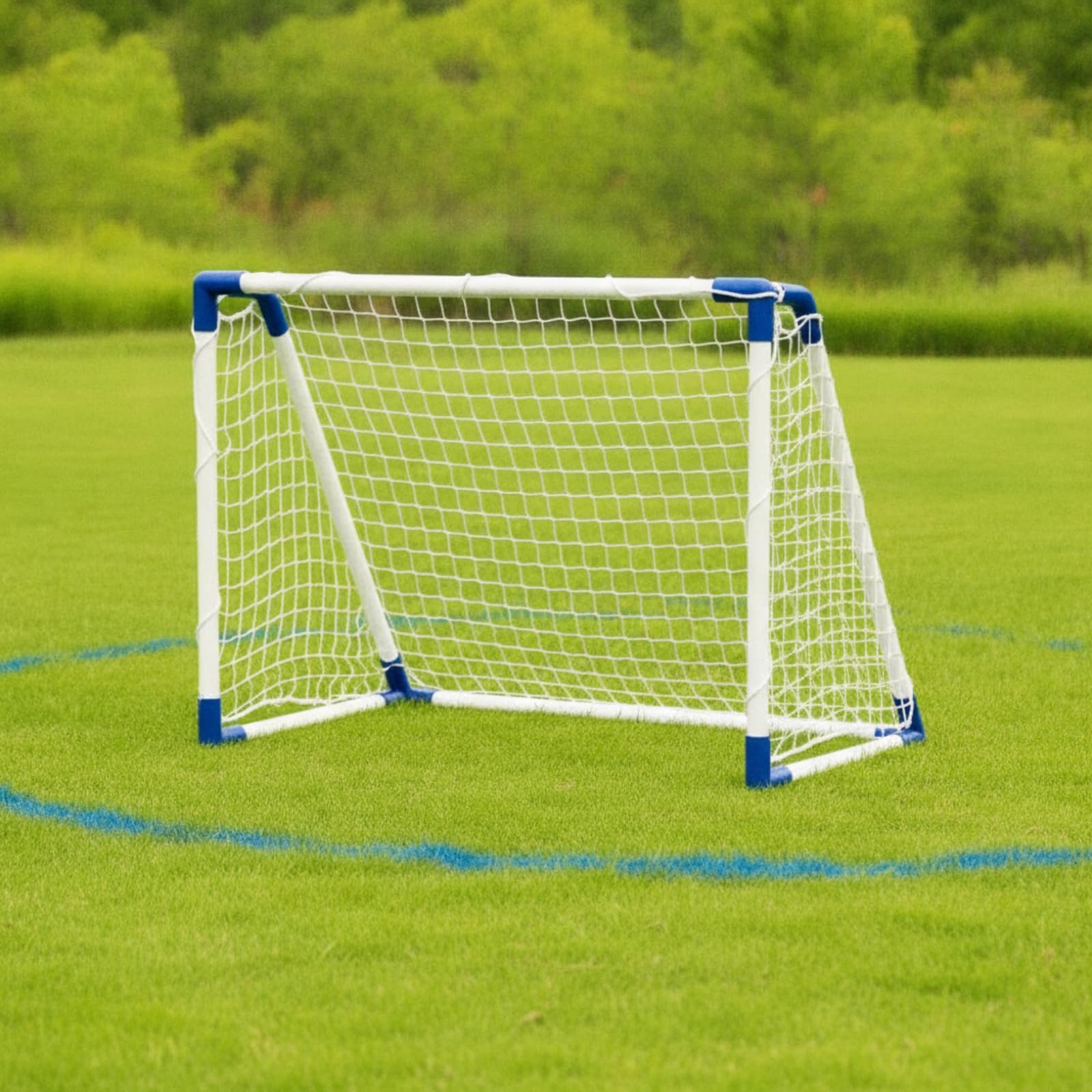 Porta da Gioco PVC Portatile con Calcio Rete Leggera Attrezzatura Sportiva per Bambini, Ragazzi, Allenamento, Spiaggia