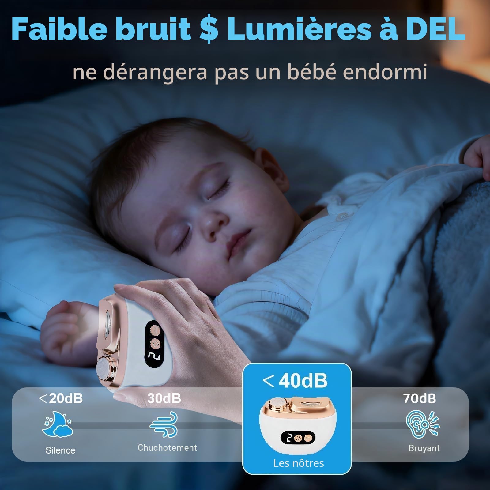 Coupe Ongle Électrique 3 en 1, Coupe Ongles Électrique | Pieds et Mains avec LED, Lime Intégrée pour Ongles Durs et Épais, Silencieux et Sans Douleur pour Adulte et Senior