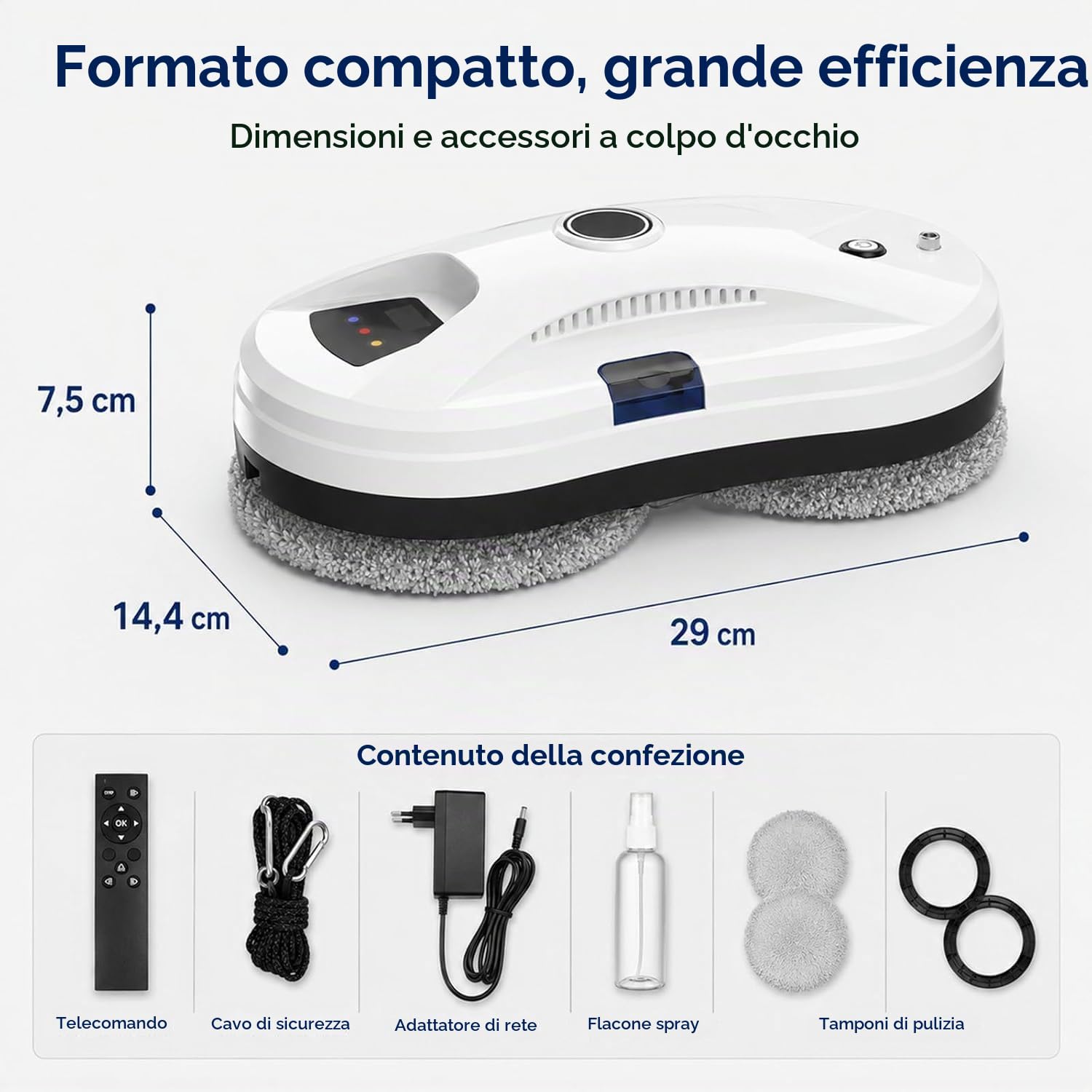 Deedlite RoboClean Lavavetri Osmo – Controllo IA, 3 Modalità Automatiche