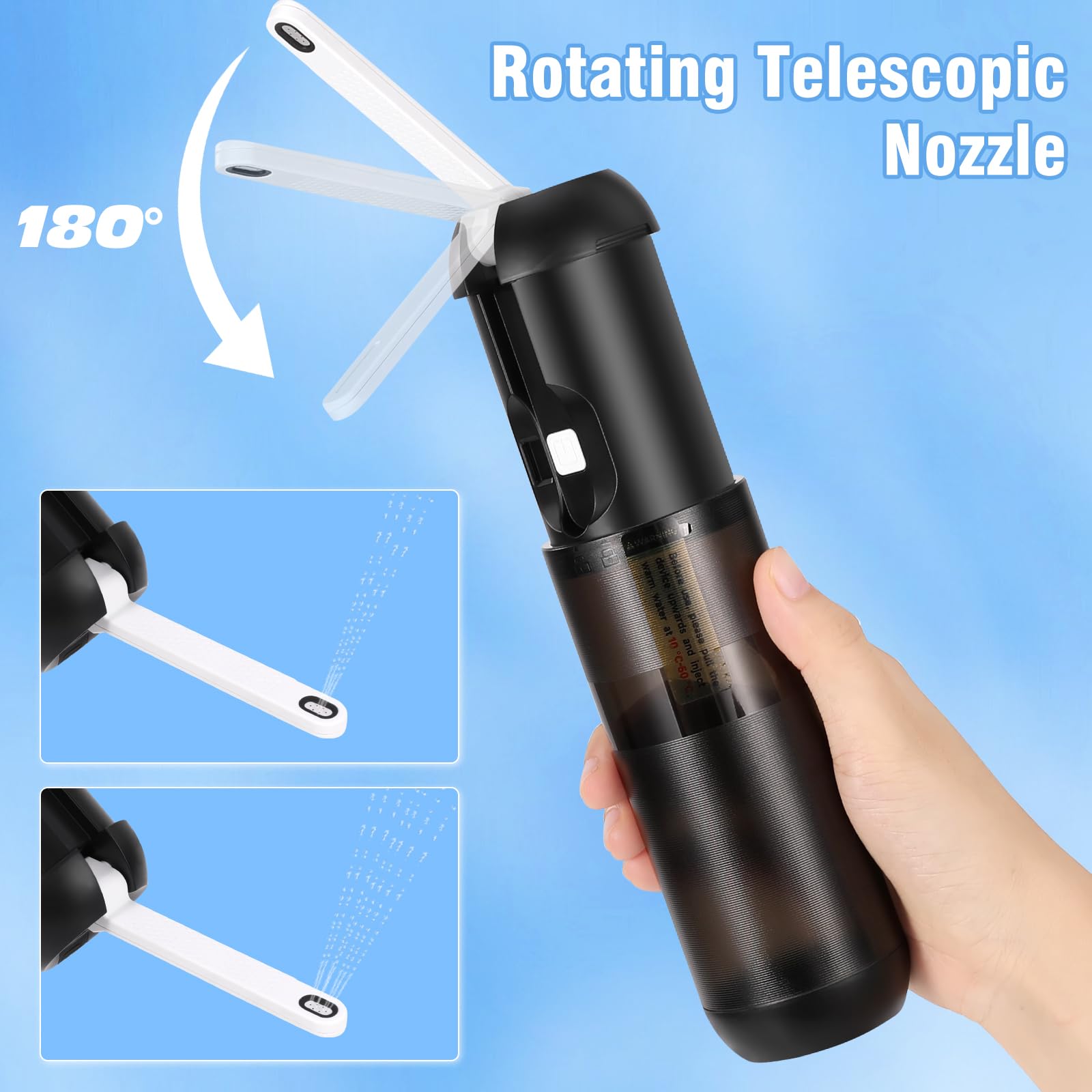 Portable Bidet Travel Size - Electric Handheld Travel Bidet Washer for Freshness on The Go, IPX7 Waterproof Toilet Sprayer for Post-Bathroom Hygiene, Camping & International Travel Essentials