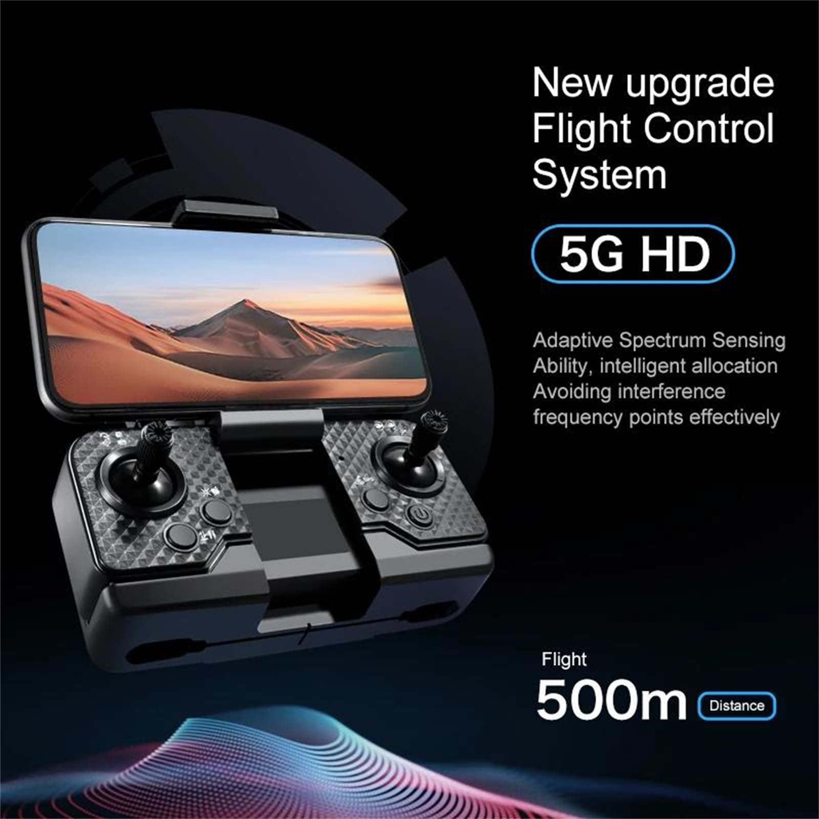 Dron k811 MAX 5g Profesional para fotografía aérea 4k HD con Doble cámara omnidireccional y Sistema de evitación de obstáculos, con Pantalla de Juguete.,Single Battery