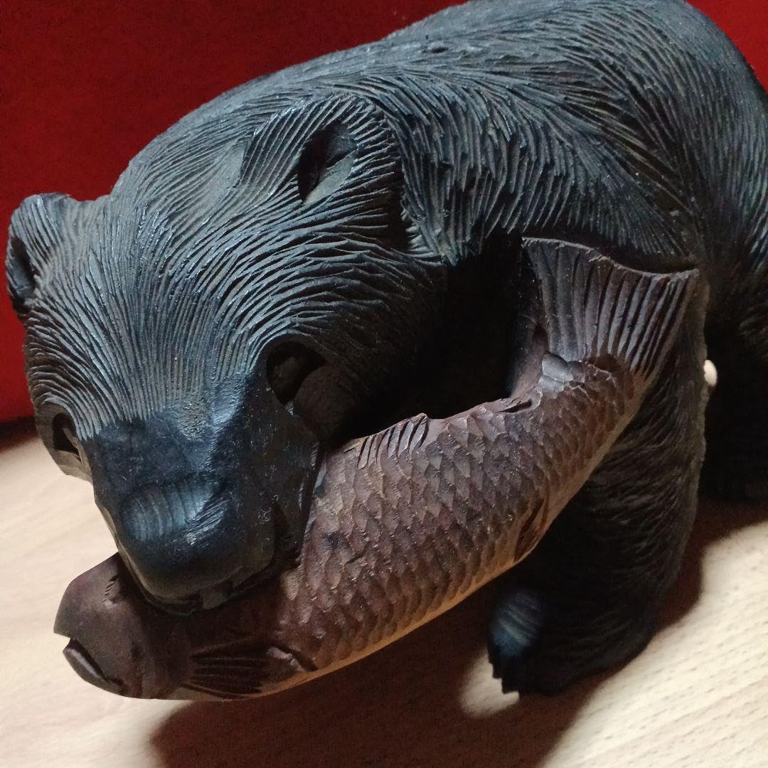 木彫りの熊 熊の置物 ヒグマの置物 Amazon.co.jp: 木彫りの熊 熊の置物 ヒグマの置物 大型レトロ