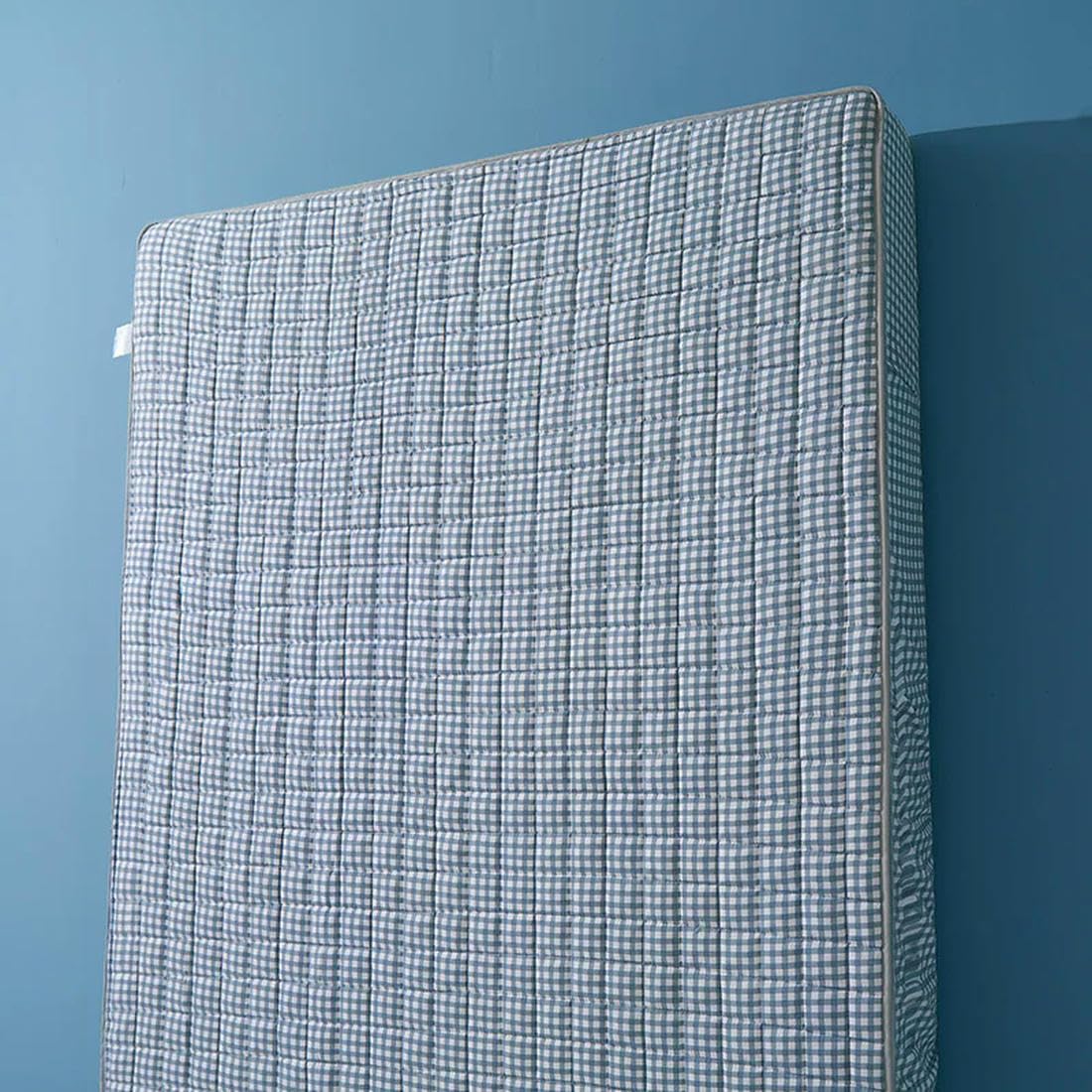 Protector de colchón Impermeable, Funda de colchón Gruesa de algodón a Cuadros, Sábana Ajustable Antideslizante Duradera, Fundas de Cama Transpirables