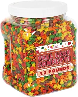 Thanksgiving Sprinkles - 1.2 Pounds - Fall Leaf Sprinkles for Baking - Autumn Leaf - Autumn Toppings for Cupcakes, Cookies, Cake Decorating