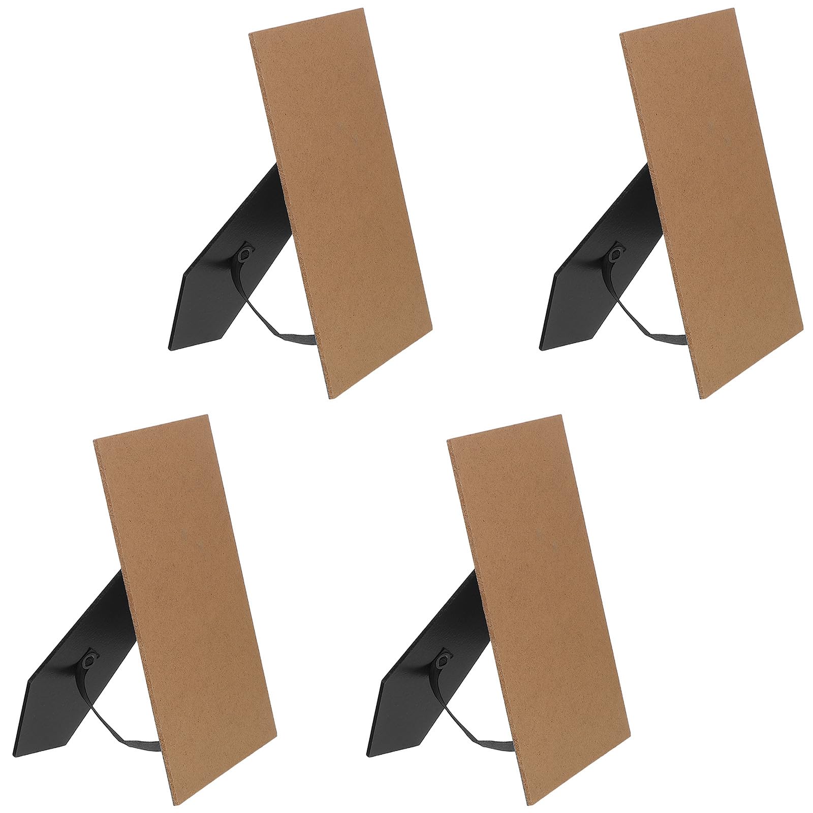 4 Pezzi di Retro per Cornice per Foto: Parte di Ricambio per Cornice per Foto - Pannello di densità Nero con Supporto per Riparazione e Sostituzione di portafoto 7,9" X 5,9"