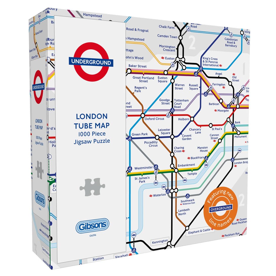 Puzzle da 1000 pezzi mappa della metropolitana di Londra | TFL | Prodotto nel Regno Unito | Puzzle durevole della metropolitana di Londra | Puzzle per adulti | Gibsons Games