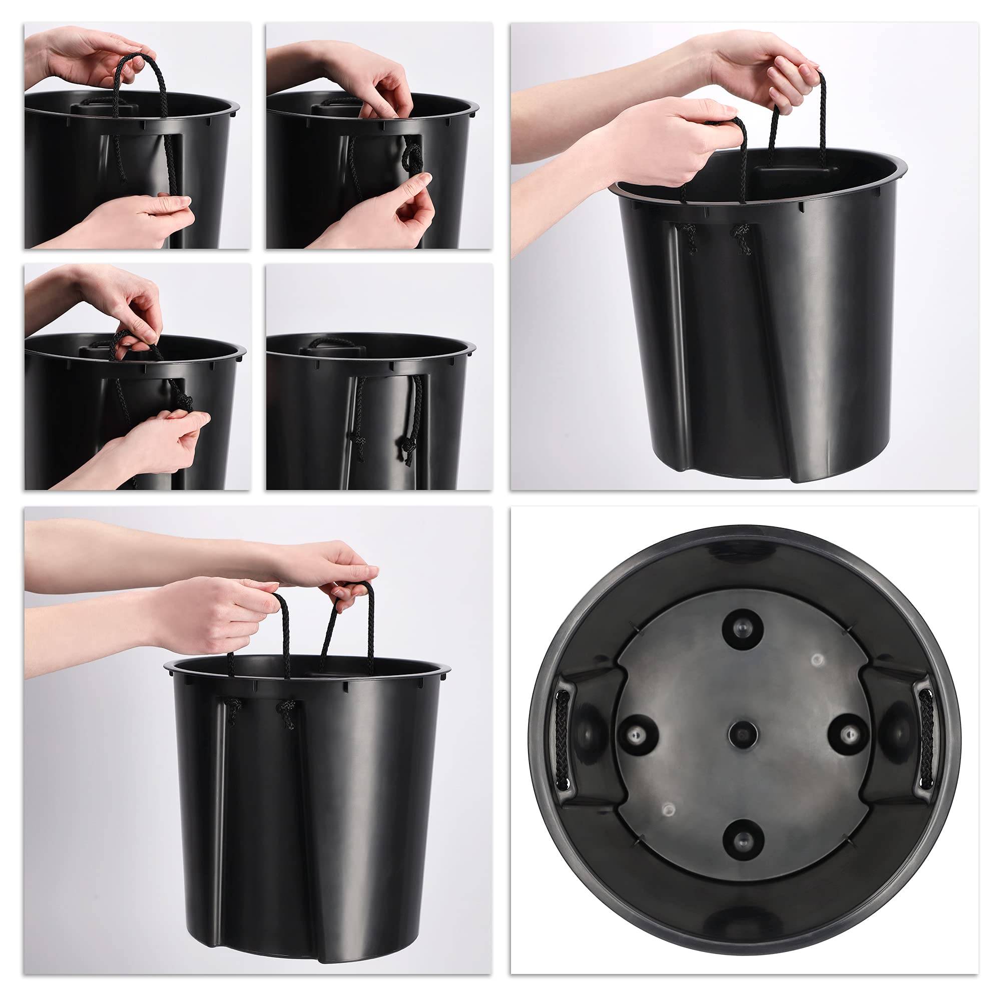 KADAX Pot de fleurs à base de copeaux de bois, élégant pot avec insert amovible, cache-pot pour le bureau, pot pour le jardin, diamètre 30 cm, crème