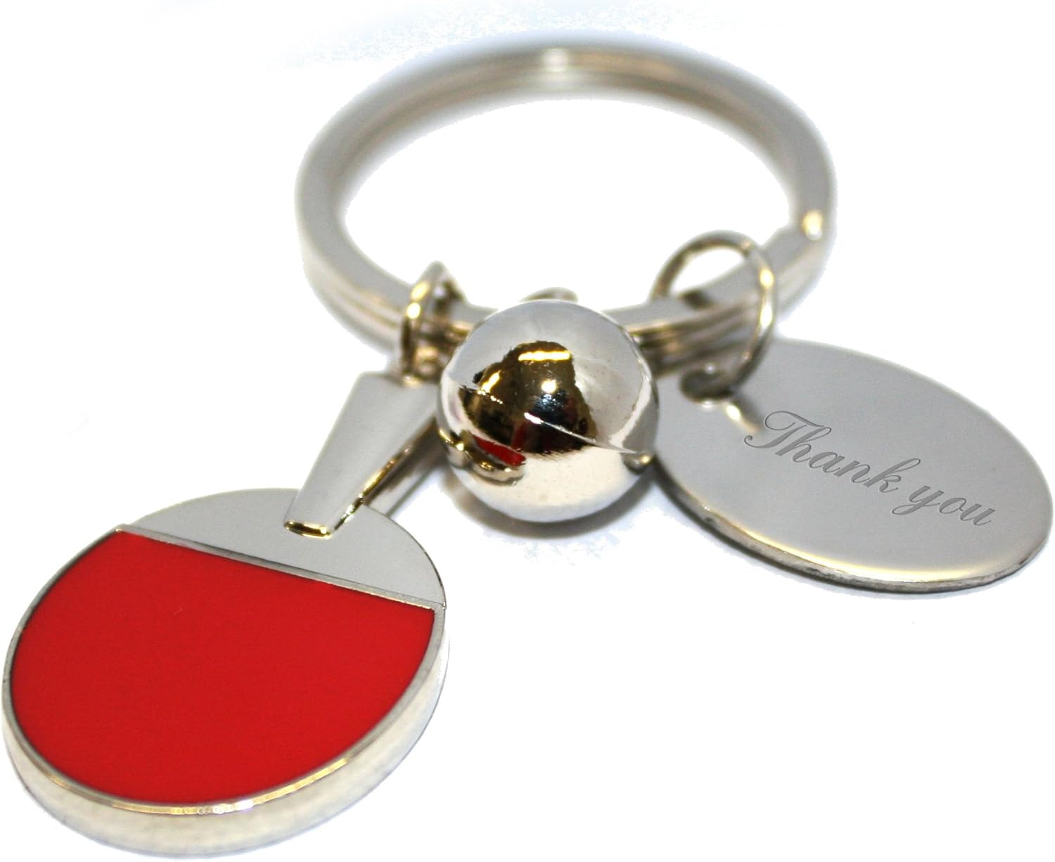 Thank you ping pong table tennis keyring in gift pouch AA135 Clothing, Shoes