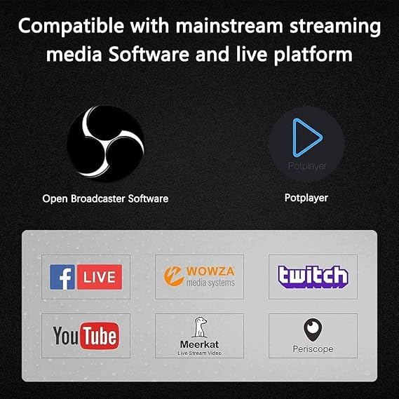 Video Capture Card, 4K HDMI Video Capture Device, 1080P HD 30fps Live and Record Video Audio Grabber for Gaming, Streaming, Teaching, Video Conference