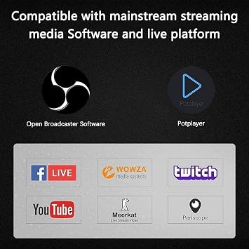 Video Capture Card, 4K HDMI Video Capture Device, 1080P HD 30fps Live and Record Video Audio Grabber for Gaming, Streaming, Teaching, Video Conference