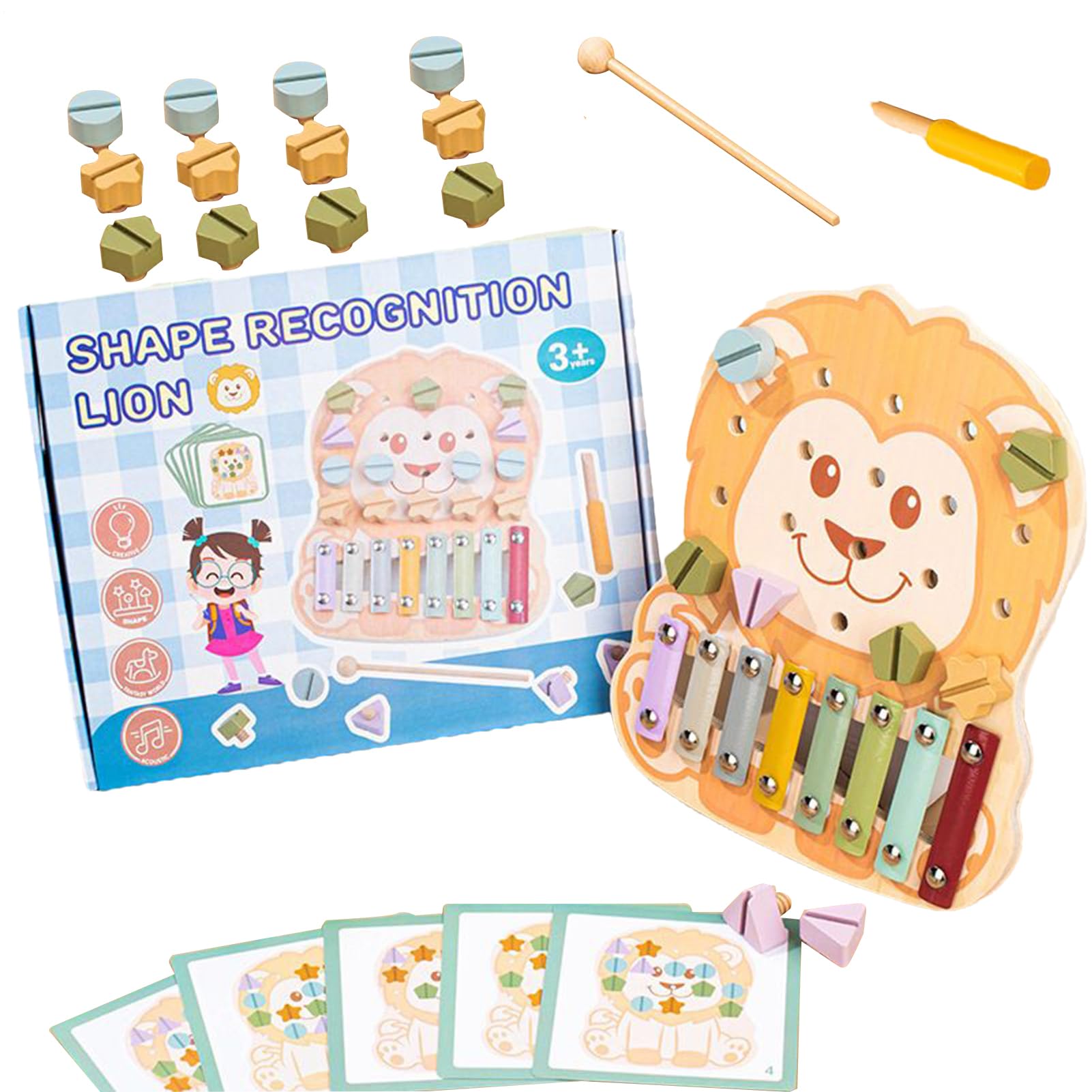 Shape Sorter Musicale Giocattolo Educativo in Legno
