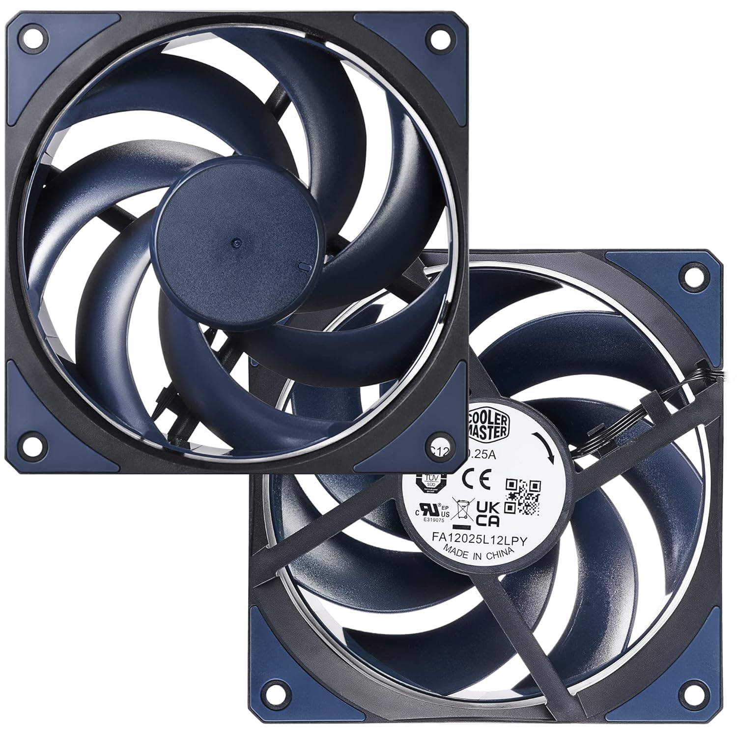 Cooler Master Mobius 120 Ventilador de Caja - Ring Blade Design (PWM), Rodamiento Dinámico de Bucle Ultraduradero (Máx. 63,1CFM, 2,69 mmH2O, 22,6 dBA), Marco Biselado Enfocado al Flujo de Aire - Negro