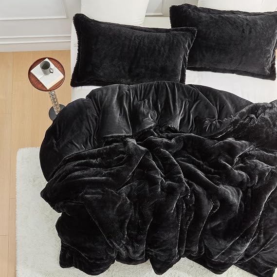 Coma Inducer You Deserve It Oversized Queen Comforter Set - Black