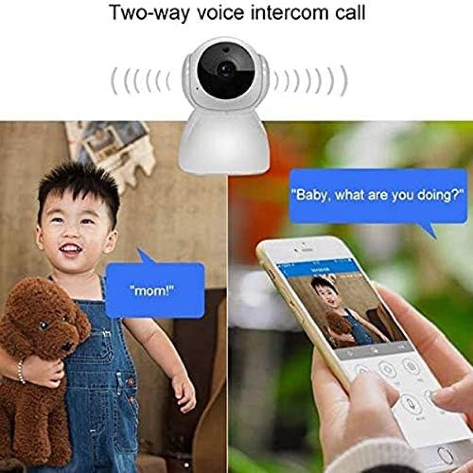 WiFi Bezprzewodowa AI Inteligentna kamera sieciowa HD Noktowizor Domowy zdalny monitor V380 HD 1080p Bezpieczeństwo sieci Mała kamera Kamera Bluetooth Kamera