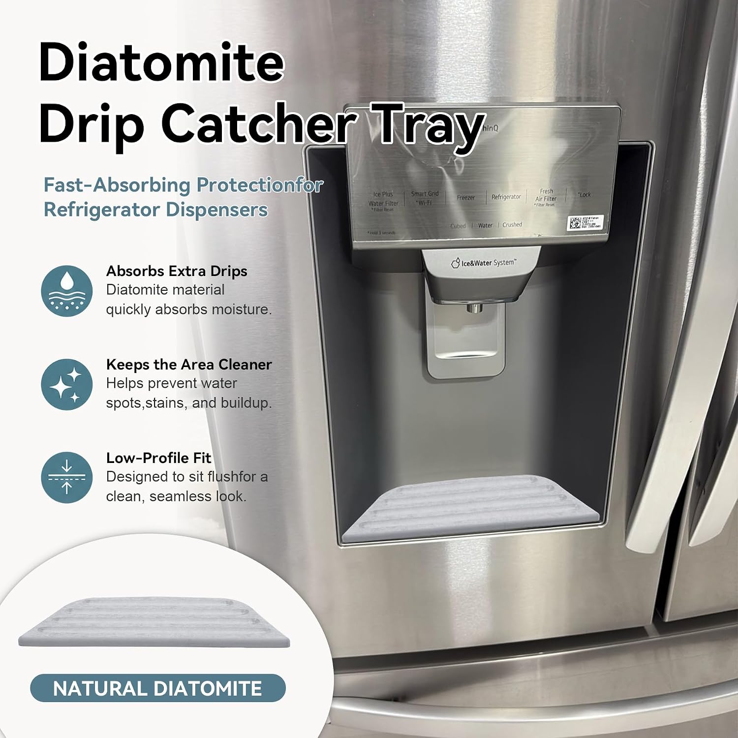 Natural Stone Water Drip Tray for LG Refrigerator