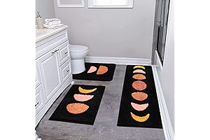 PAUWER Diho Quick Dry 3-Piece Bath Rugs Set
