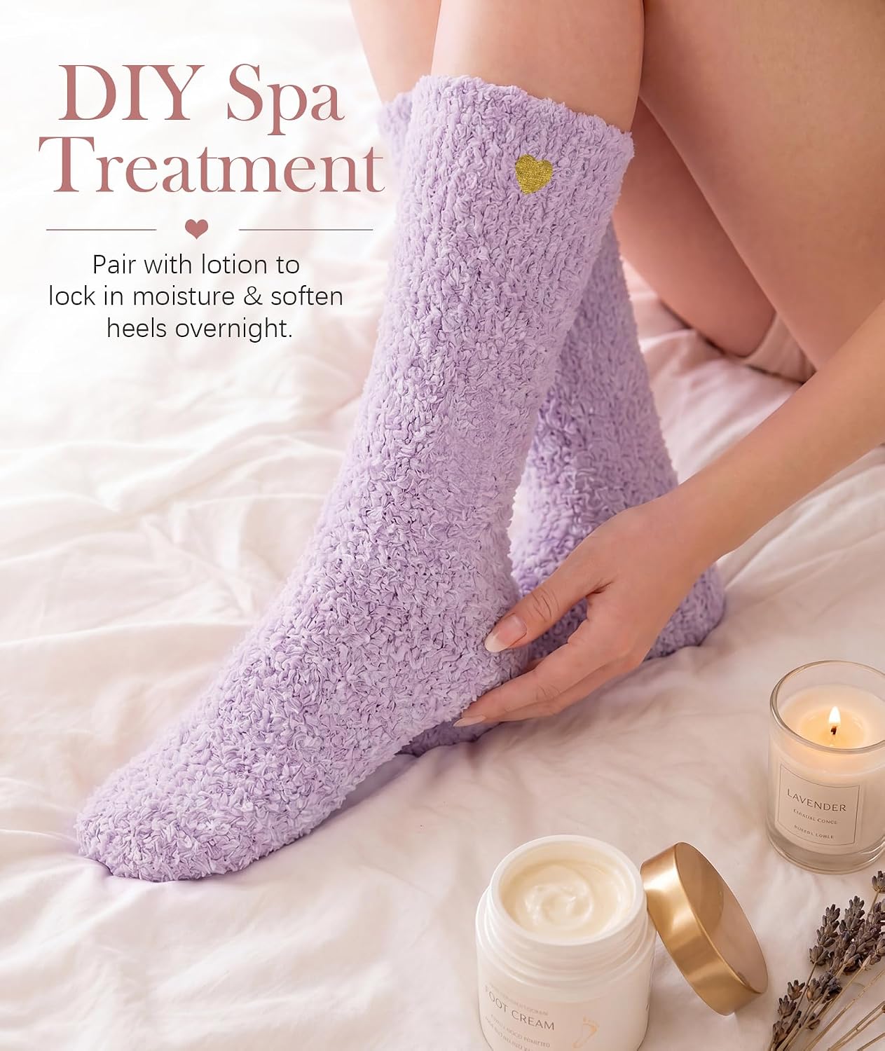 Fuzzy Socks for Women in Gift Box，Gifts for Women with Thinking of You Wrap image 3