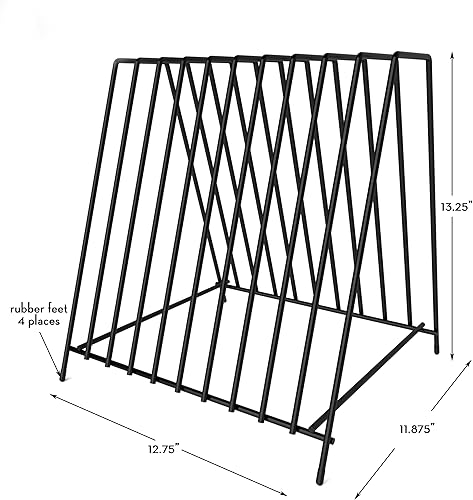 Miniatura 4 de M-Line Organizador de tabla de cortar, soporte antideslizante para tabla de cortar con 10 ranuras, utensilios para hornear, bandejas de servir