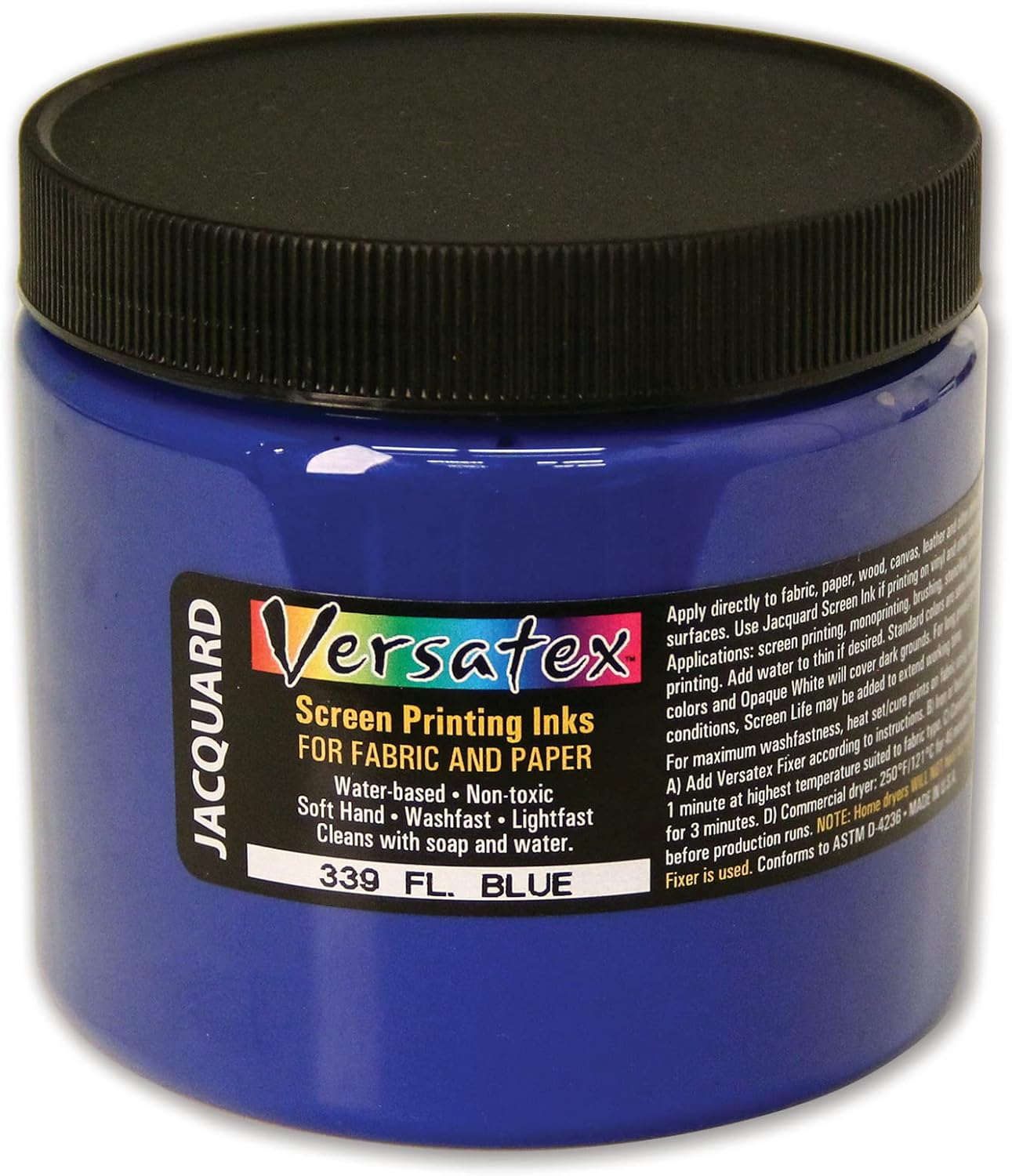 Jacquard Versatex Screen Printing Ink, 16 oz., Fluorescent Blue