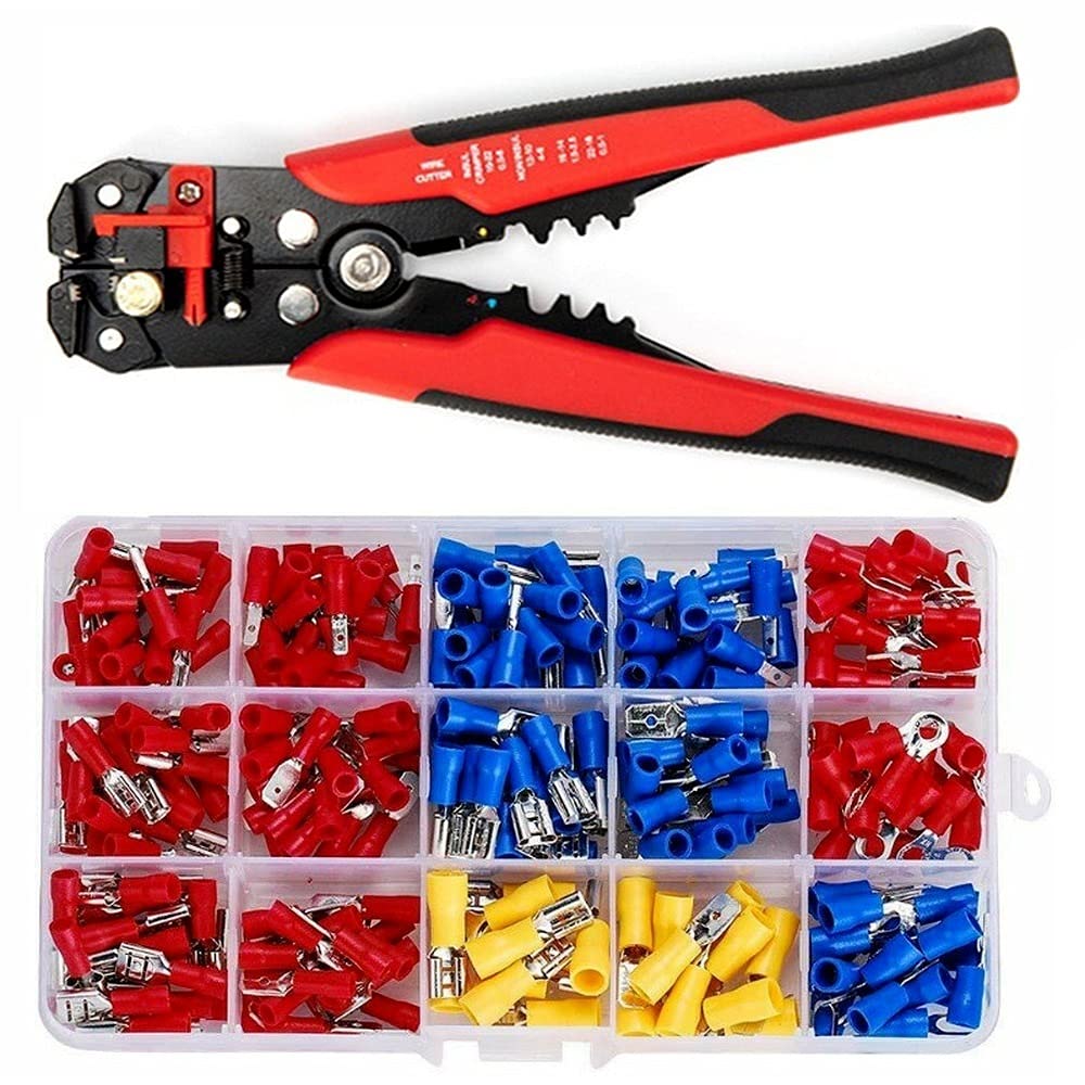 Złącza do przewodów, Zestaw narzędzi do szczypiec zaciskania końcówek walcowanych z końcówkami(280pcs Plier)