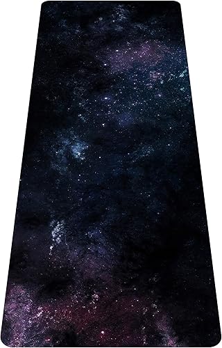 Miniatura 13 de nuveti Esterilla de yoga de viaje impresa - Esterilla de ejercicios y entrenamiento de 1/16 de pulgada de grosor, antideslizante, con bolsa de