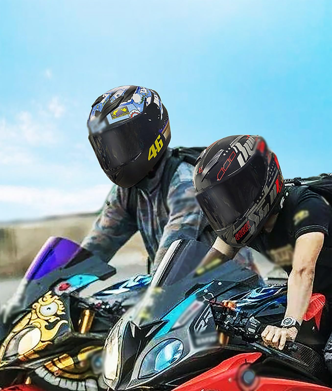 Casco Integrale, Casco Da Moto Certificato ECE 22.06 E Casco Da Scooter Con Doppia Visiera Per Donna, Uomo E Adulto, Casco Da Moto, Visiera Trasparente, Nero A2,S/(53~54cm)