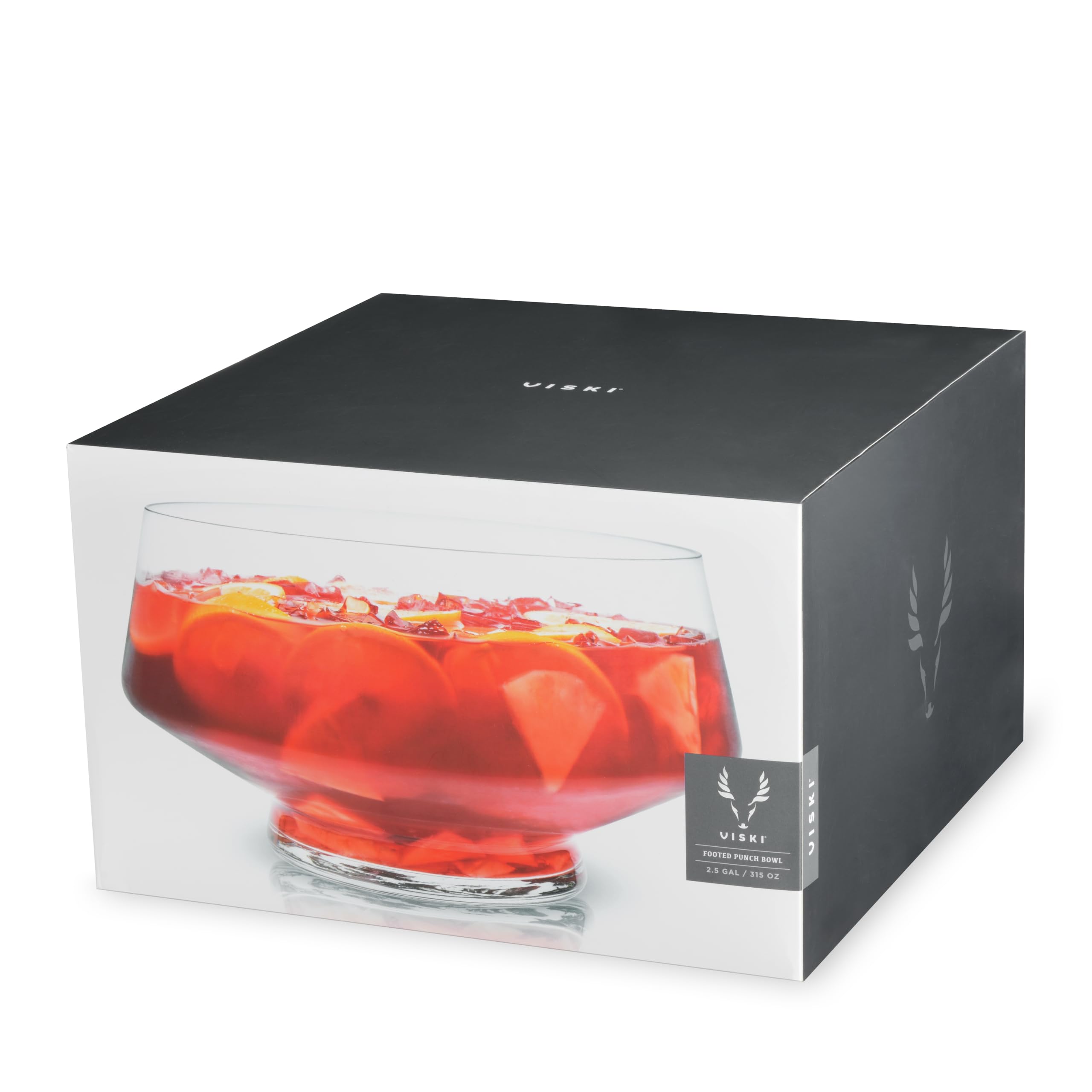 Viski Footed Punch Bowl - Party Serveware -8