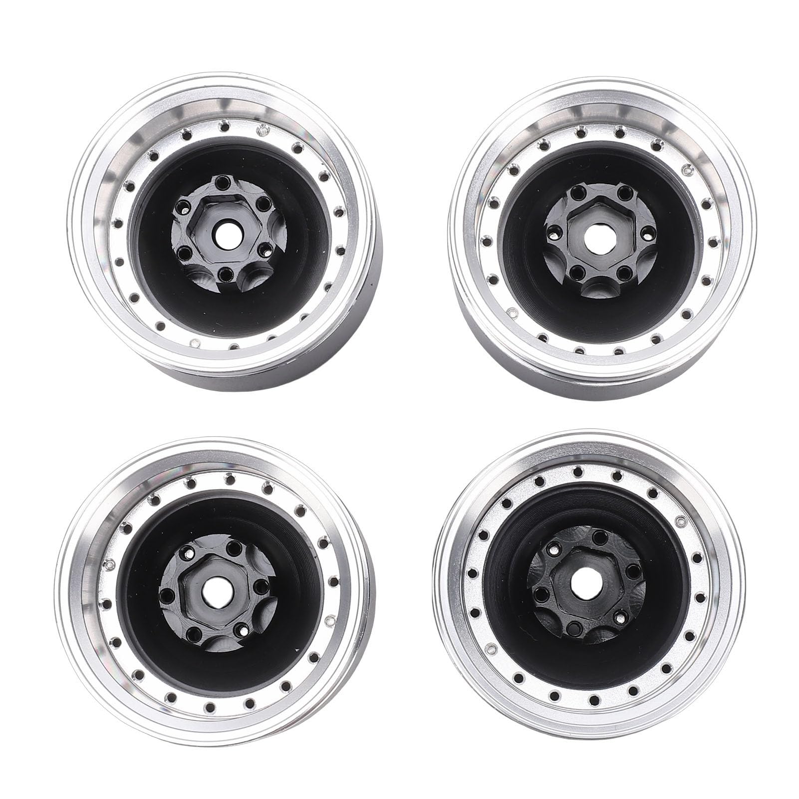 Cerchioni per Auto RC da 1,9 Pollici Set di 4 Cerchi in Lega di Alluminio Anodizzato Leggero con Forte Resistenza Agli Urti per Auto Cingolate 1/10