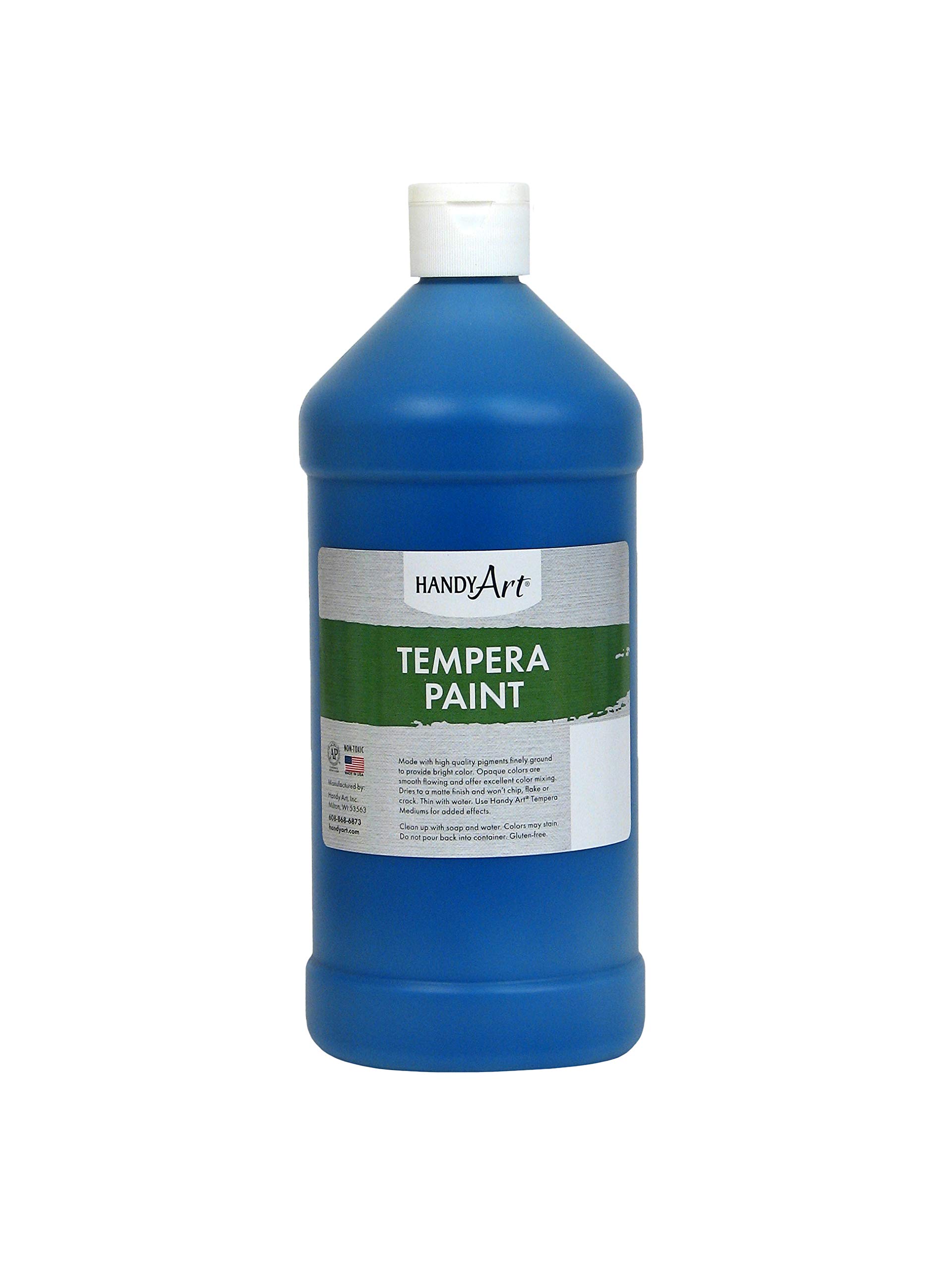 Handy Art Premium Tempera Paint, Blue, 16 oz Pint Bottle — view 5