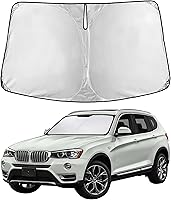 Vista 135 de EcoNour Parasol para parabrisas de camiones con bolsillo de almacenamiento Parasol reflectante de material 240T para protección contra rayos UV