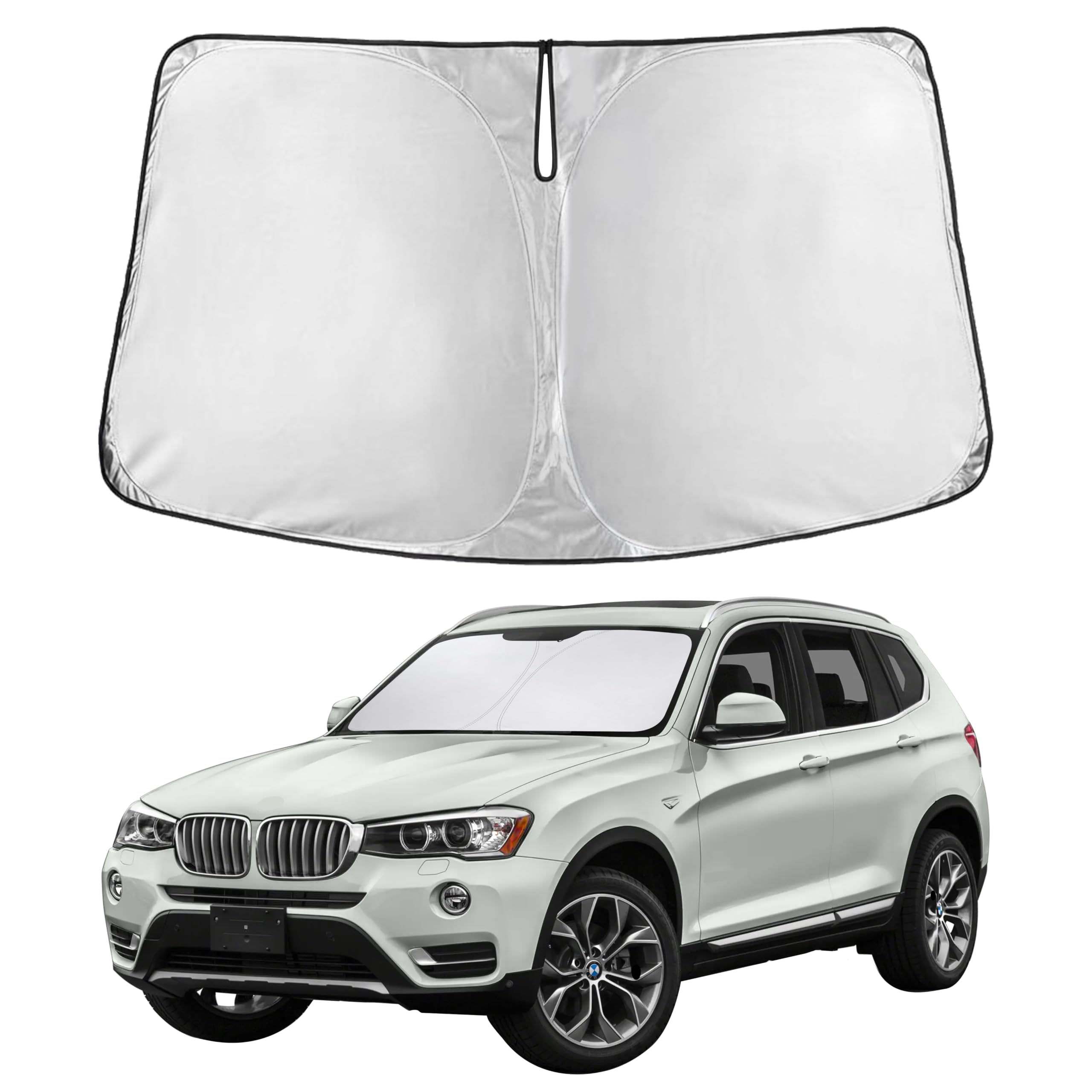 EcoNour Windshield Sunshade Compatible for BMW X3 2011-2015 2016 2017