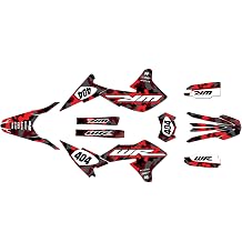 Graphics Kit for Yamaha WR250R WR250X 2008-2021 Invasion Series Red 9 Mil - Easy Go - Dirt Pit Bike Motorcycle Sticker, Dirtbike Racing Decal Motocross Accessories no-Plastics