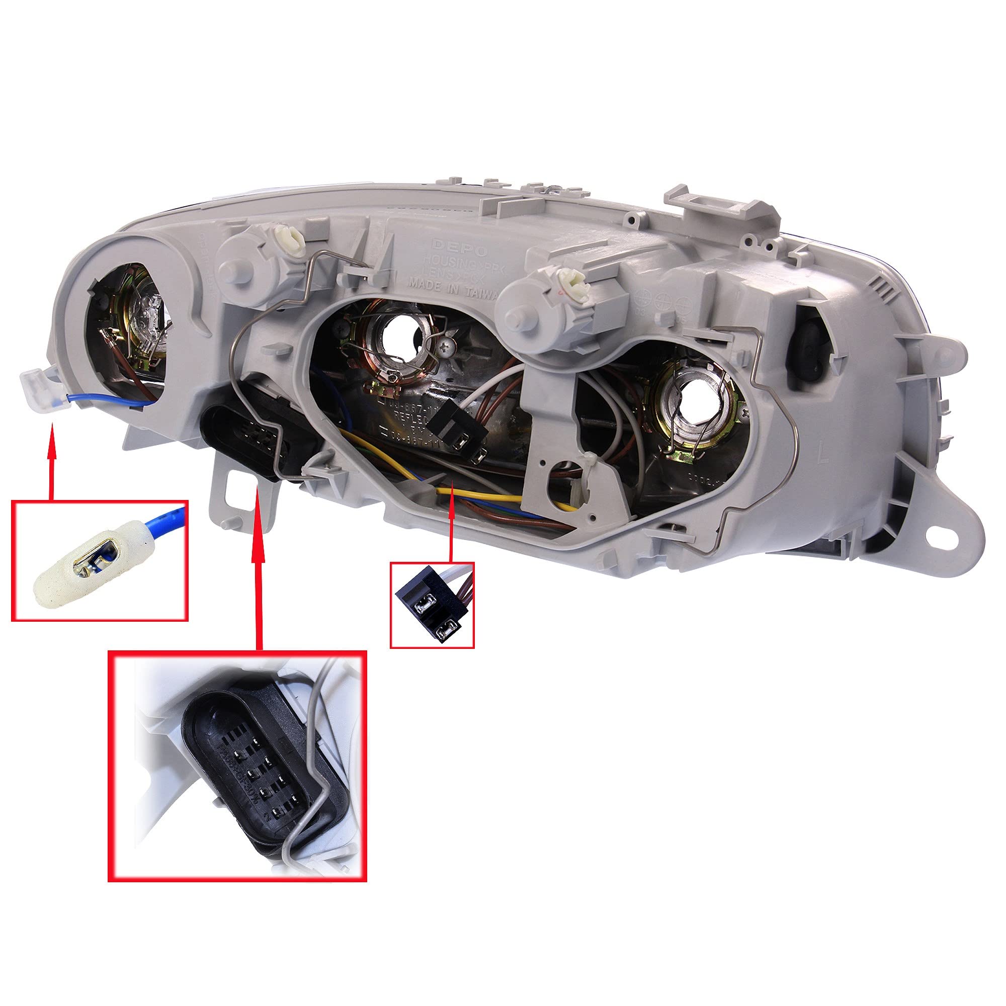 BESTPRICE 2x fari anteriori sinistro + destro, compatibili con ALFA ROMEO 147 (937_)