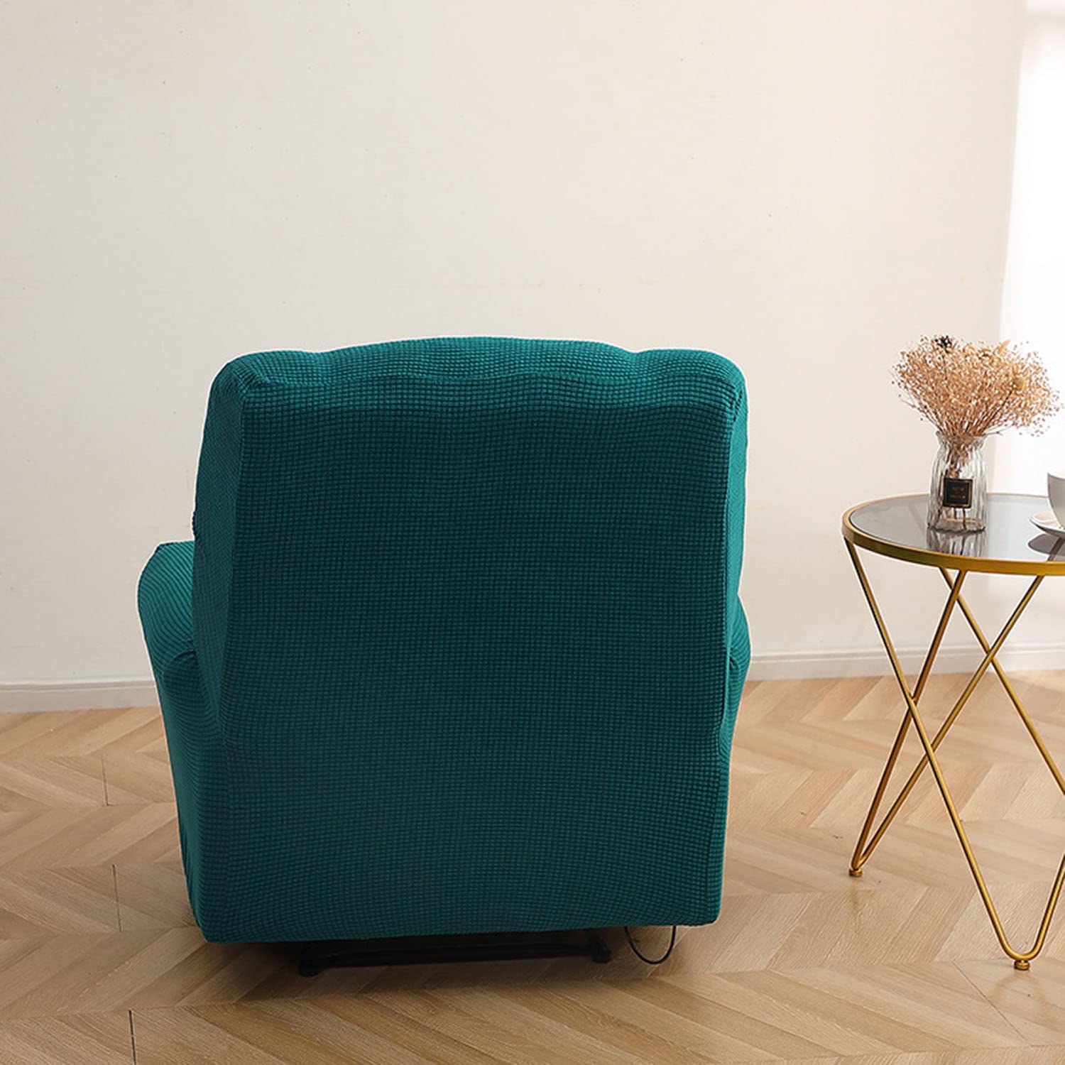Stretch Sessel-Überwürfe Sesselschoner Sesselauflage Sesselüberzug dehnbarer elastischer Sesselbezug waschbarer Spandex Sofabezug in Unifarbe mit Tasche für Wohnzimmer und Schlafzimmer – Bordeauxrot