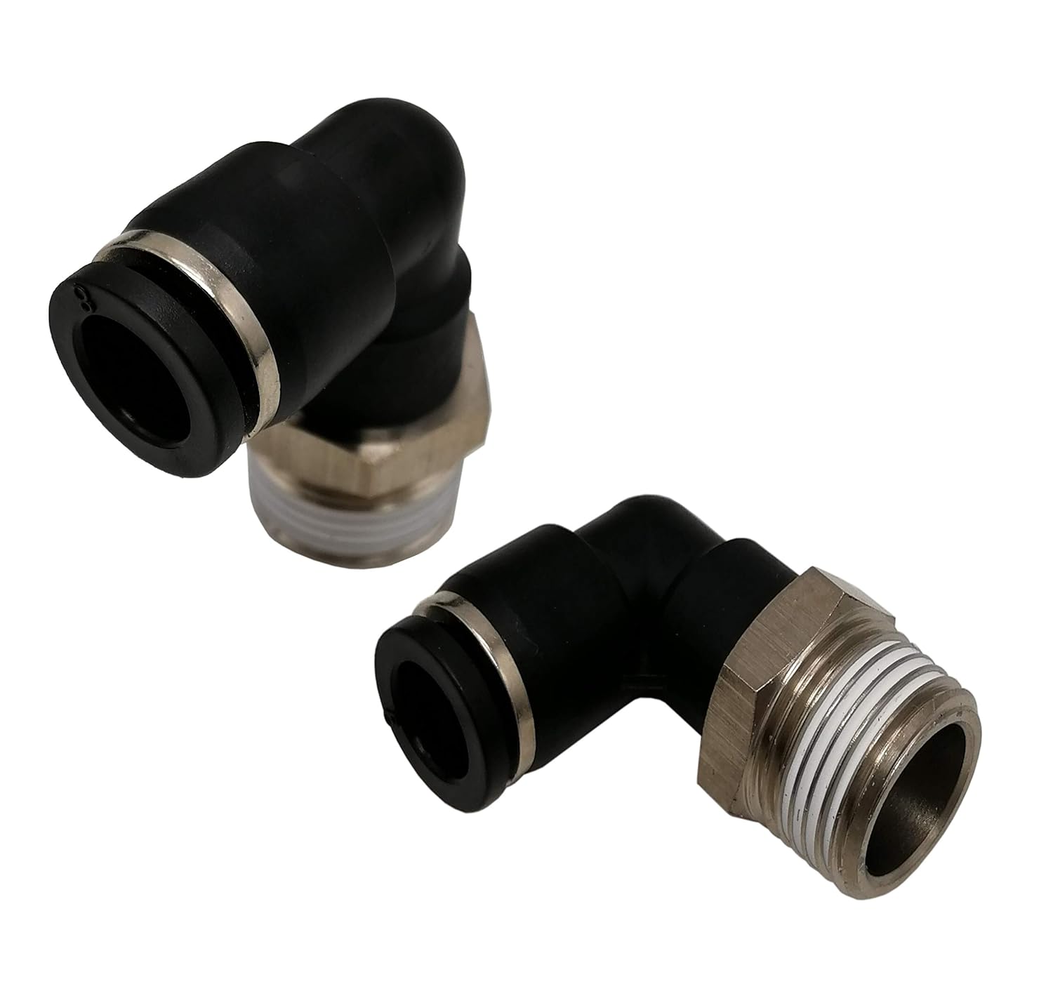 Push to Connect Air Fittings 8mm OD Tube 3/8" Thread Elbow Pneumatic