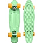 Retrospec Quip Mini Cruiser Adult Skateboard - 22.5in Compact Board with ABEC-7 Bearings & PU Wheels - Waffle Grip Deck for Smooth Riding - Portable 5lb Design