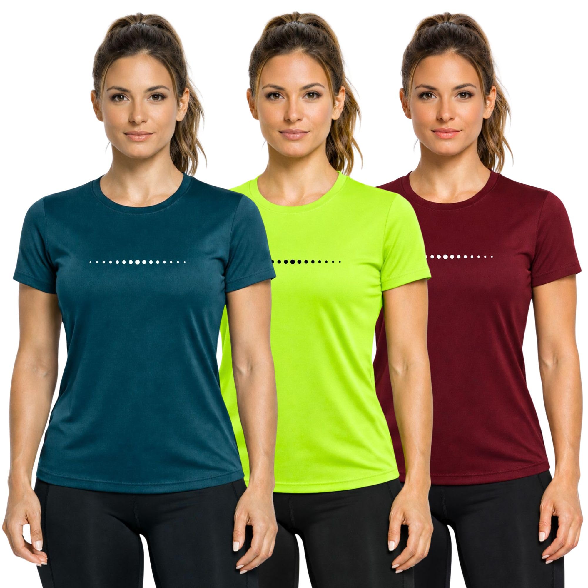 3Colors Women’s Activewear T-Shirt | Quick Dry Gym & Workout Top | Lightweight Stretch Sports Tee for Running, Yoga & Training-Smash IT-image-9