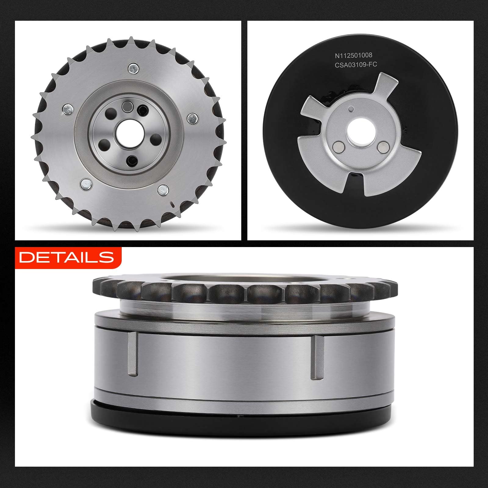 Frankberg Nockenwellenversteller Nockenwellen Kompatibel mit Q7 4LB P.a.s.s.a.t 3C2 CC 357 Variant 3C5 T.o.u.a.r.e.g 7L6 7L7 7LA 3.2L 3.6L Replace# 03H109088D