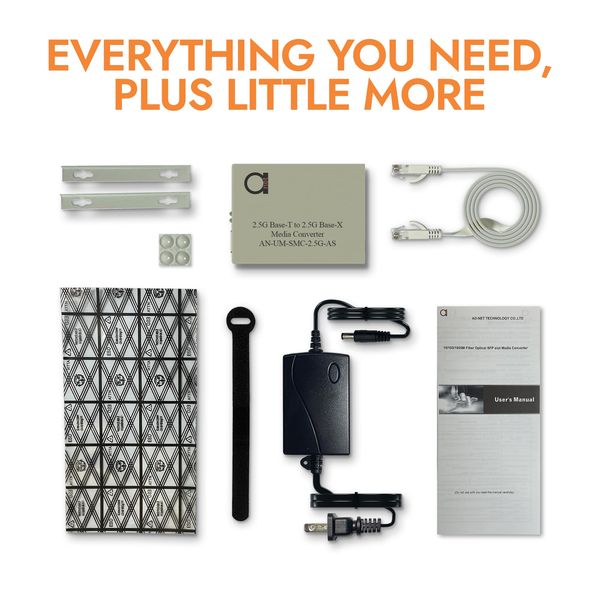 Convertitore multimediale da Ethernet a fibra 2.5G | Slot SFP a doppia fibra configurabile per 1G e 2.5G | Compatibile con fibra ottica multimodale e monomodale, 2.5GBe 1Gbe 1Gbe 100Mbps autosensing