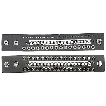 Amazon | [PenRux] 2 個ブレスレット リストバンド、パンク